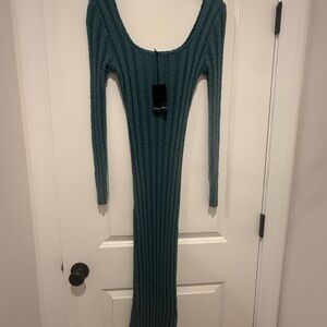 Emory Park Teal Long Sleeve Dress
